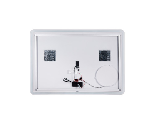 Дзеркало Qtap Crow 1000х700 з LED-підсвічуванням Touch, лінза, цифровий годинник, димер, рег. яскравості QT0578141670100W