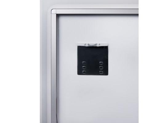 Дзеркало Qtap Crow 1000х700 з LED-підсвічуванням Touch, лінза, цифровий годинник, димер, рег. яскравості QT0578141670100W