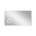 Дзеркало Qtap Crow 1200х700 з LED-підсвічуванням Touch, лінза, цифровий годинник, димер, рег. яскравості QT0578141670120W