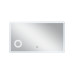 Дзеркало Qtap Crow 1200х700 з LED-підсвічуванням Touch, лінза, цифровий годинник, димер, рег. яскравості QT0578141670120W