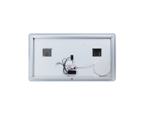 Дзеркало Qtap Crow 1200х700 з LED-підсвічуванням Touch, лінза, цифровий годинник, димер, рег. яскравості QT0578141670120W