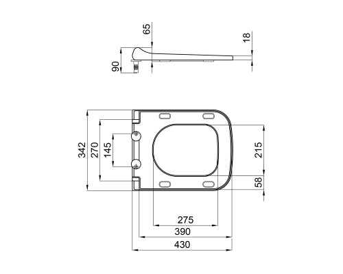 Сидіння для унітаза Qtap (Tern) з мікроліфтом Slim QT99HY2238W