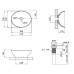 Раковина-чаша Qtap Dove 420x330x150 White з донним клапаном QT06113078W