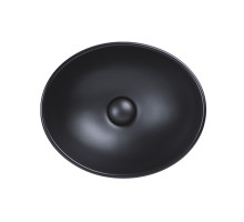 Раковина-чаша Qtap Dove 410х335х145 Matt black з донним клапаном QT063078MBMB
