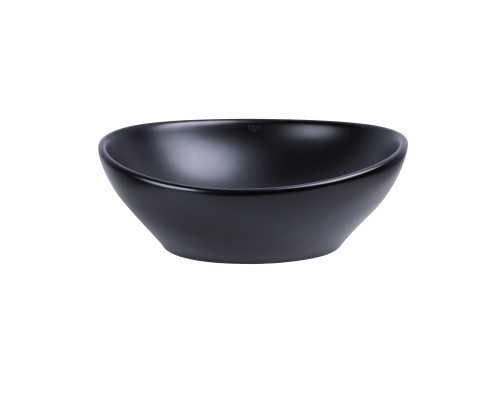 Раковина-чаша Qtap Dove 410х335х145 Matt black з донним клапаном QT063078MBMB