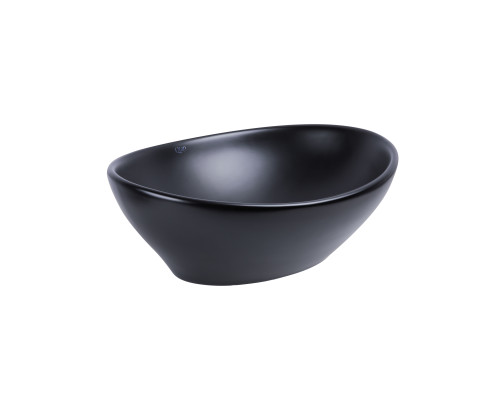 Раковина-чаша Qtap Dove 410х335х145 Matt black з донним клапаном QT063078MBMB
