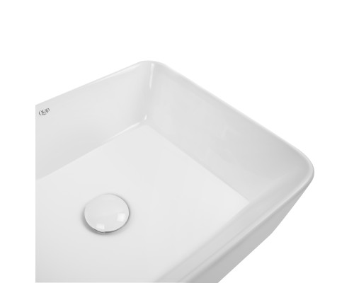 Раковина-чаша Qtap Tern 480х370х135 White з донним клапаном QT17112074W