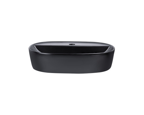 Раковина-чаша Qtap Scorpio 505х385х120 Matt black з донним клапаном QT142202MBMB