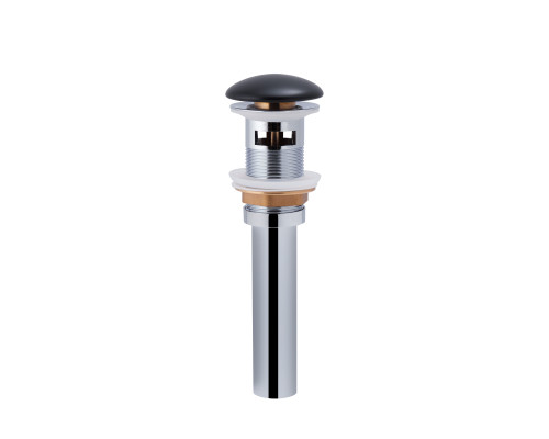 Раковина Qtap Nando LT 500х420х120 Matt black з донним клапаном QT12112173SMBMB
