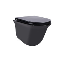 Унітаз підвісний Qtap Virgo безобідковий з сидінням Soft-close QT1833051ERMB