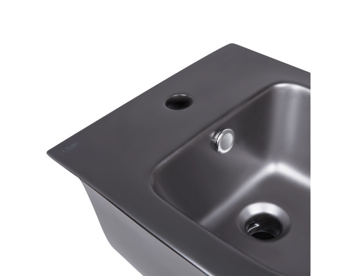 Біде підвісне Qtap Virgo 485х345х365 Matt black QT1855051FMB