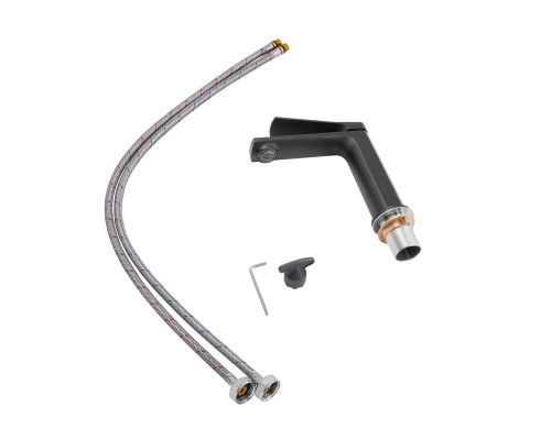 Змішувач для раковини Qtap Slavonice QTSLA1042103B Black Matt