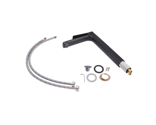 Змішувач для раковини Qtap Slavonice високий QTSLA1042H103B Black Matt