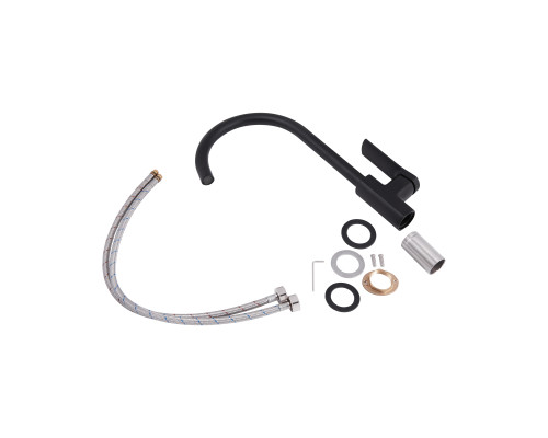 Змішувач для кухні Qtap Slavonice QTSLA9042103UB Black Matt