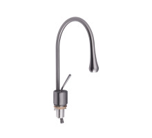 Змішувач для раковини Qtap Virgo з поворотним виливом QTVIR1066103K Gunmetal Black PVD