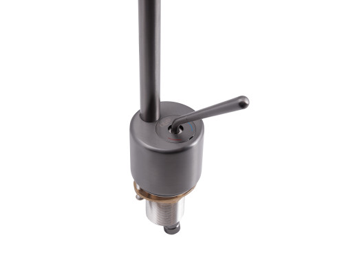 Змішувач для раковини Qtap Virgo з поворотним виливом QTVIR1066103K Gunmetal Black PVD