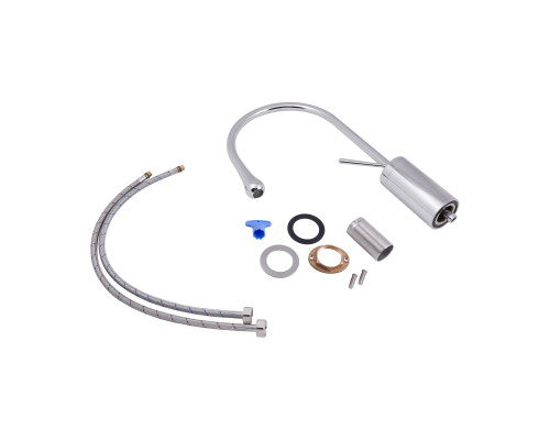 Змішувач для раковини Qtap Virgo з поворотним виливом високий QTVIR1066H103C Chrome