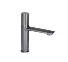 Змішувач для раковини Qtap Brno з прогресивним картриджем 1067103K Gunmetal Black PVD