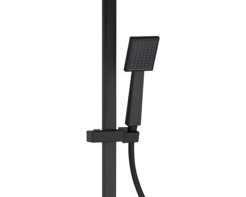 Душова система для кабіни Qtap Capricorn на три споживача (з виливом) 53103KNB Black Matt
