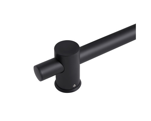 Душова стійка з тримачем універсальна Qtap Lepit 665 мм округла QTLEP82103OB Black Matt