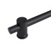 Душова стійка з тримачем універсальна Qtap Lepit 665 мм округла QTLEP82103OB Black Matt
