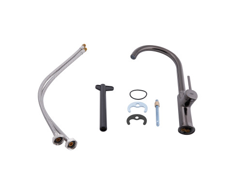 Змішувач для кухні Qtap Robin QTROB9060102K Black Chrome