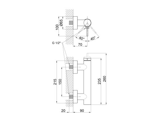 Змішувач для душу Qtap Robin QTROB4060102K Black Chrome