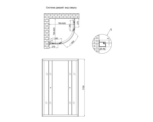 Душова кабіна Lidz Latwa SC80x80.SAT.MID.FR, скло Frost 4 мм без піддона