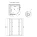 Душова кабіна Lidz Latwa SC90x90.SAT.HIGH.FR, скло Frost 4 мм без піддона