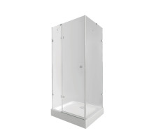 Набір Qtap душова кабіна Capricorn CRM1011SC6 Clear 2020x1000x1000 мм + піддон Tern 301112 100x100x12 см з сифоном