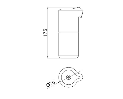 Дозатор для рідкого мила Qtap Pohodli автоматичний 4,5V QT144WH42925 White (Autodávkovač)