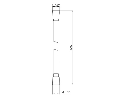 Шланг для ручного душу Qtap Hadice 1200 мм QT054BL43073 Black Matt