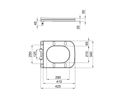 Сидіння для унітаза Qtap Presto з мікроліфтом Slim QT26992615EW
