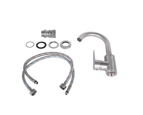 Змішувач для кухні Lidz Vida 015F2 (k35) LDVID015F2NKS43353 Nickel