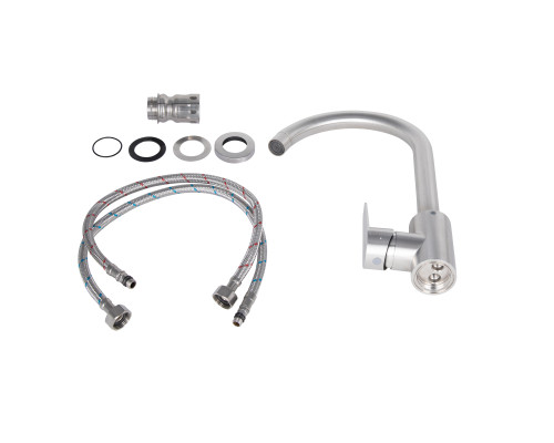 Змішувач для кухні Lidz Vida 015F (k35) LDVID015FNKS43355 Nickel