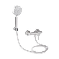 Змішувач для душу Lidz Aria 010 (з душовим гарнітуром) (k35) LDARI010NKS43361 Nickel Змішувач для душу Lidz Aria 010 (з душовим гарнітуром) (k35) LDARI010NKS43361 Nickel