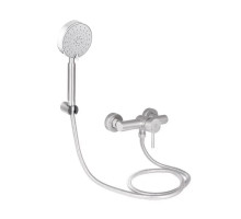 Змішувач для душу Lidz Aria 010 (з душовим гарнітуром) (k35) LDARI010NKS43361 Nickel
