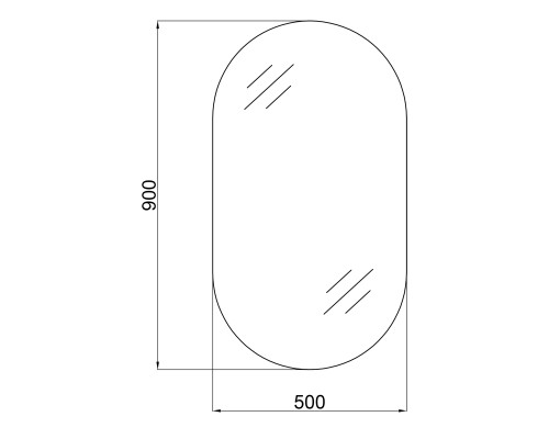 Дзеркало Qtap Scorpio 500х900 з LED-підсвічуванням, QT14783001W