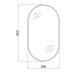 Дзеркало Qtap Scorpio 500х900 з LED-підсвічуванням кнопковий перемикач, QT14787001B