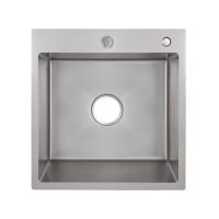 Мийка для кухні інтегрована Lidz Handmade H5050G (LDH5050GPVD43620) Brushed Grey PVD 3,0/1,0 мм Мийка для кухні інтегрована Lidz Handmade H5050G (LDH5050GPVD43620) Brushed Grey PVD 3,0/1,0 мм