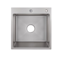 Мийка для кухні інтегрована Lidz Handmade H5050G (LDH5050GPVD43620) Brushed Grey PVD 3,0/1,0 мм