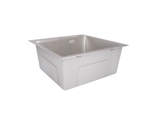 Мийка для кухні інтегрована Lidz Handmade H5050G (LDH5050GPVD43620) Brushed Grey PVD 3,0/1,0 мм