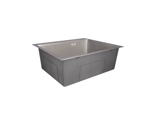 Мийка для кухні інтегрована Lidz Handmade H6050G (LDH6050GPVD43622) Brushed Grey PVD 3,0/1,0 мм