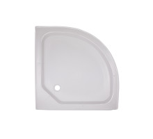 Lidz Душовий піддон KAPIELKA ST80x80x14 низький, напівкруглий, діаметр зливу 52 мм