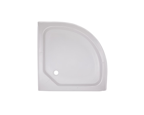 Lidz Душовий піддон KAPIELKA ST80x80x14 низький, напівкруглий, діаметр зливу 52 мм