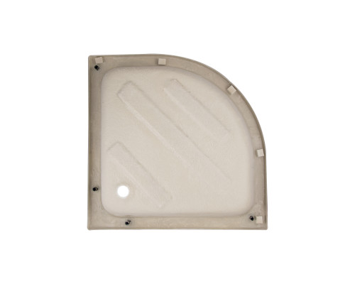 Душова кабіна Latwa SC90x90.SAT.MID.FR полукругла, скло Frost 4 мм + Душовий піддон KAPIELKA ST90x90x26, з панеллю Lidz