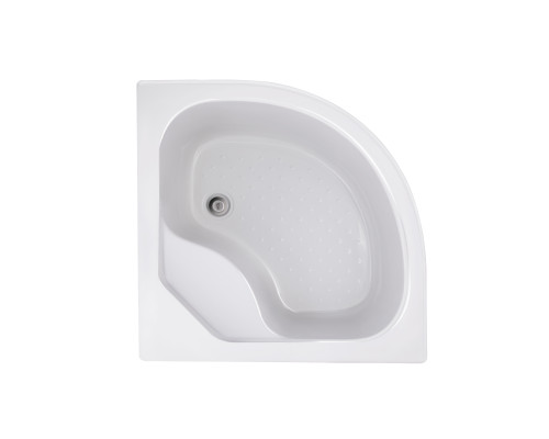 Душова кабіна Latwa SC90x90.SAT.HIGH.FR полукругла, скло Frost 4 мм + Душовий піддон KAPIELKA ST90x90x41, з панеллю Lidz
