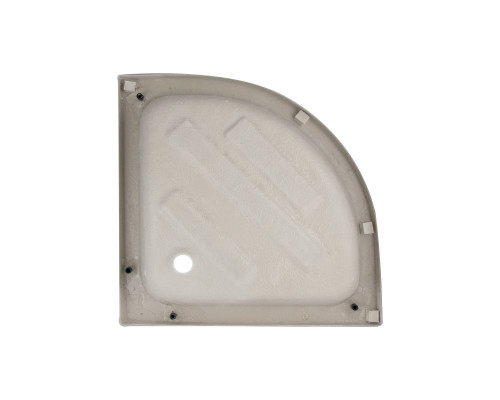 Душова кабіна Latwa SC80x80.SAT.MID.GR полукругла, скло тон. 4 мм + Душовий піддон KAPIELKA ST80x80x26, з панеллю Lidz