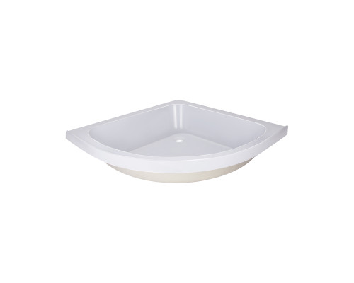 Душова кабіна Latwa SC80x80.SAT.MID.FR полукругла, скло Frost 4 мм + Душовий піддон KAPIELKA ST80x80x26, з панеллю Lidz