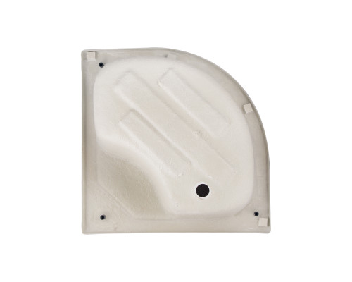 Душова кабіна Latwa SC80x80.SAT.HIGH.FR полукругла, скло Frost 4 мм + Душовий піддон KAPIELKA ST80x80x41, з панеллю Lidz